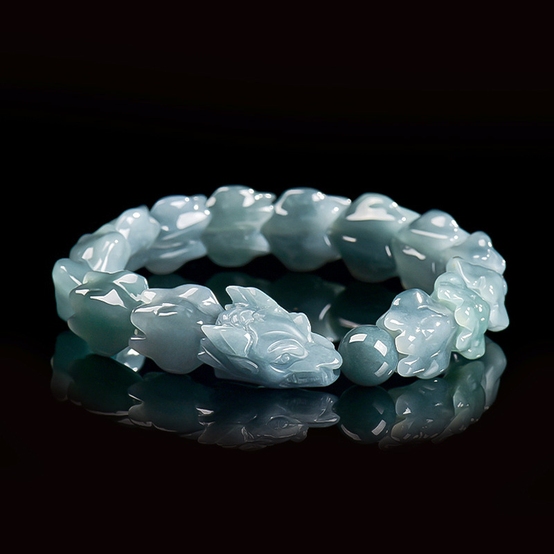 Jewelry & Watches Sp Zo O - Bracciale Drago in Giadeite Birmana Blu,