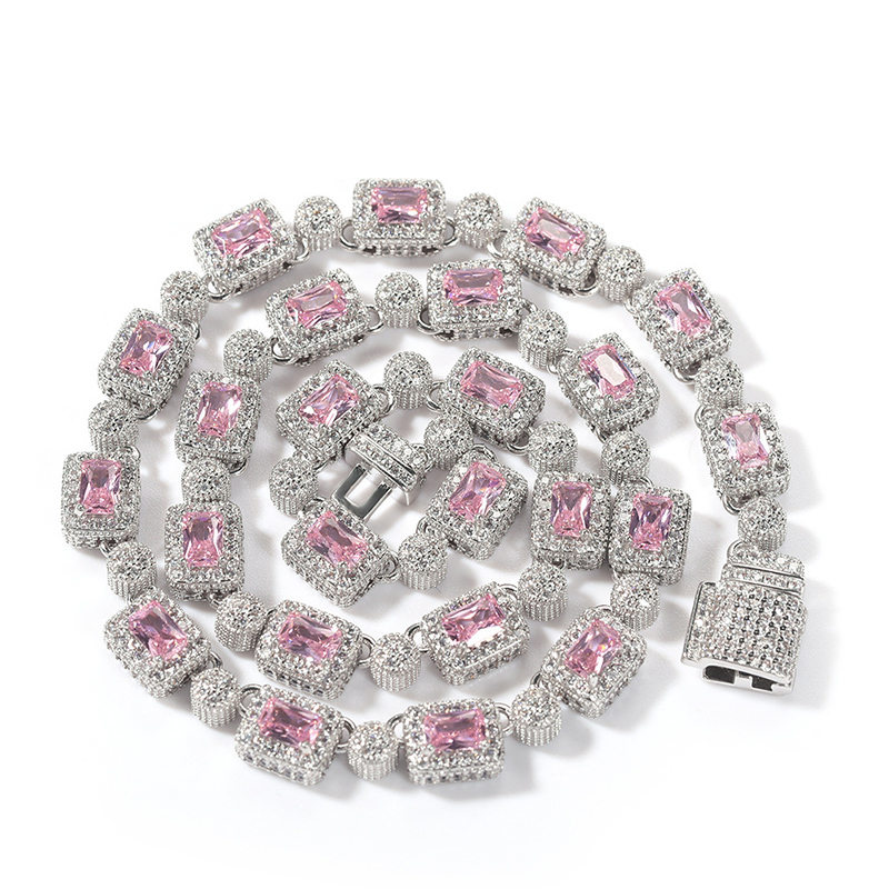 Tennis Bracelet Cubic - Collane Choker Hip Hop con Catena