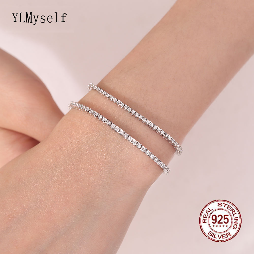 Vero argento 1.75mm/1.5mm zirc - Tennis Bracelet Cubic recensione e prezzo