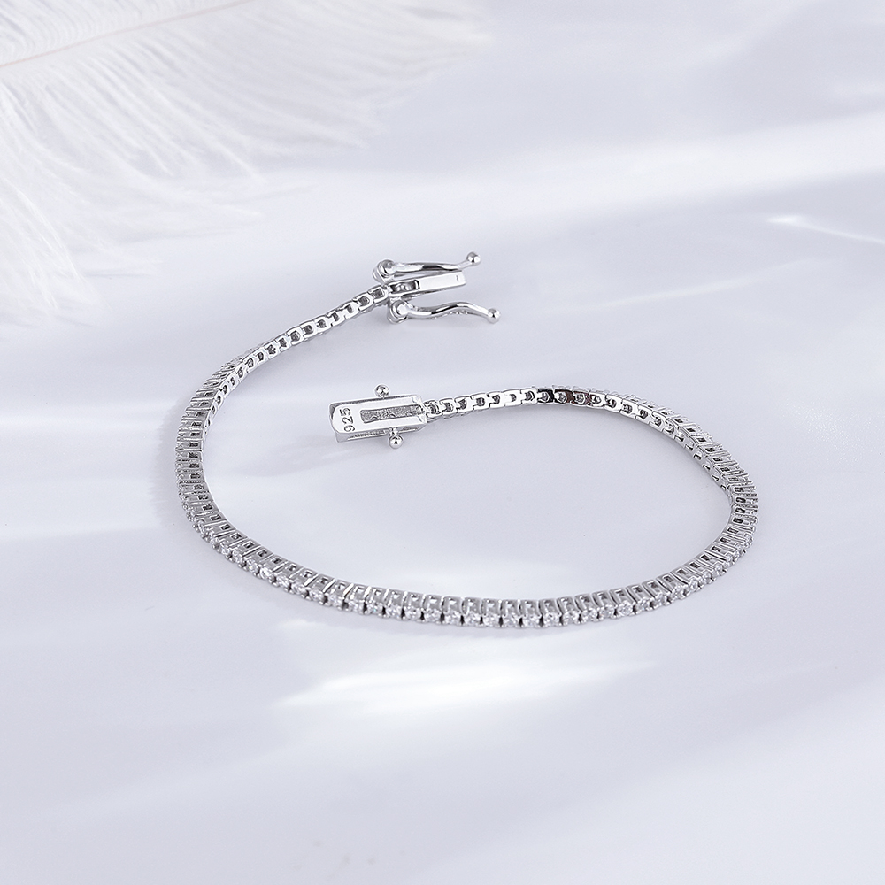 Vero argento 1.75mm/1.5mm zirc - Tennis Bracelet Cubic recensione e prezzo