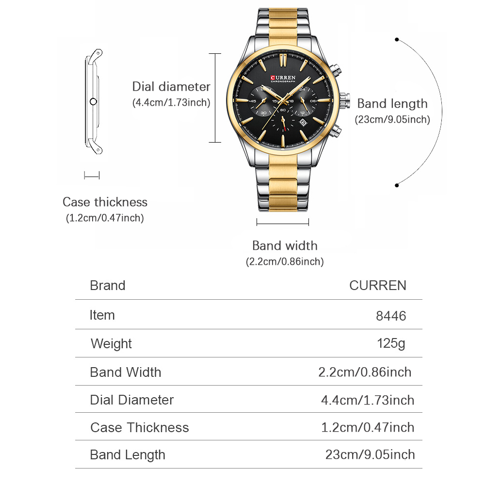 CURREN Casual Quarzo Crono Oro - Jewellery Watches recensione e prezzo