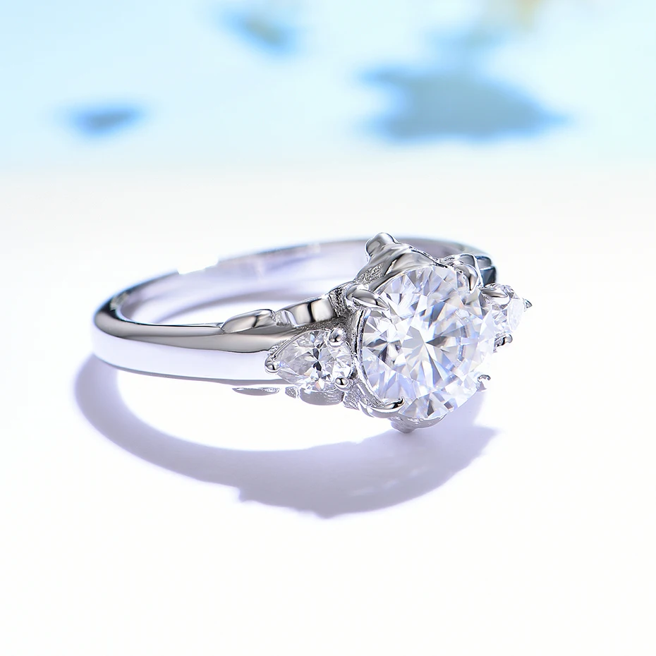 Anello Solitario con Moissanit - Sterling Silver Ring recensione e prezzo